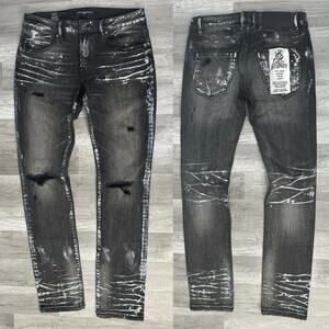 CULT OF INDIVIDUALITY ROCKER SLIM DENIM (SILVER STREAK) Size 31X33
